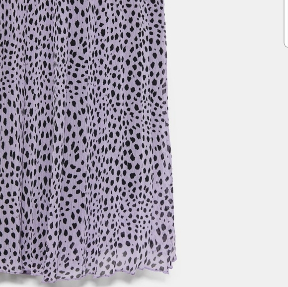 ZARA Printed Pleated Dress - Picture 8 of 9